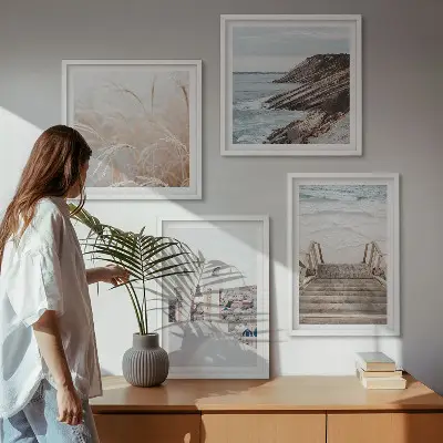 Tablou Arhitectura marină Santorini set gata de agățat