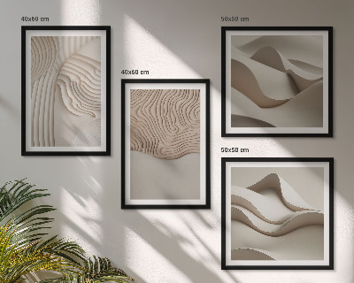 Set tablouri gata de agățat Valuri abstracte pe nisip