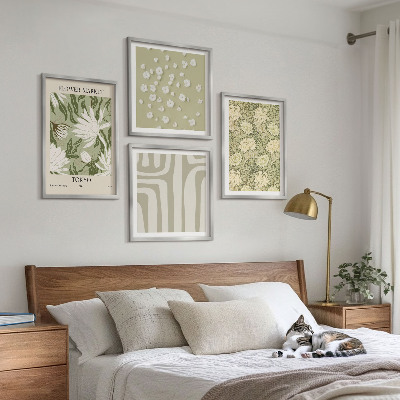 Compoziție de tablouri pentru perete Compoziții pastelate de plante în stil boho