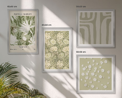 Compoziție de tablouri pentru perete Compoziții pastelate de plante în stil boho