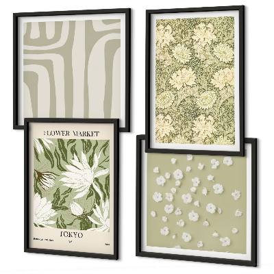 Compoziție de tablouri pentru perete Compoziții pastelate de plante în stil boho