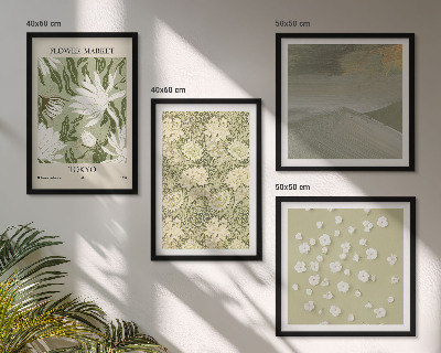 Compoziție de tablouri pentru perete Abstracțiuni florale în stil boho