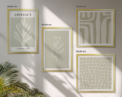 Set tablouri gata de agățat Modele vegetale și geometrice