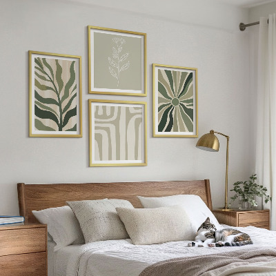 Compoziție de tablouri pentru perete Modele de plante minimalism verde