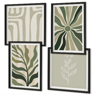 Compoziție de tablouri pentru perete Modele de plante minimalism verde