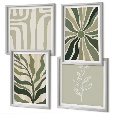 Compoziție de tablouri pentru perete Modele de plante minimalism verde