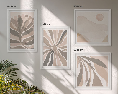 Set tablouri gata de agățat Modele abstracte de plante