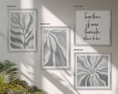 Compoziție de tablouri pentru perete Ilustrații cu modele florale pastelate
