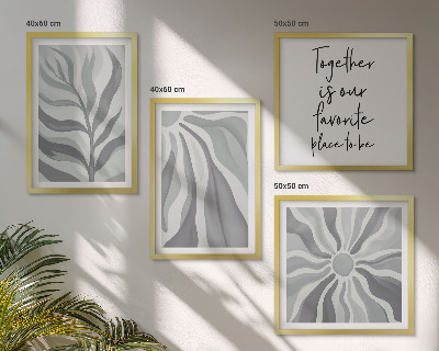 Compoziție de tablouri pentru perete Ilustrații cu modele florale pastelate
