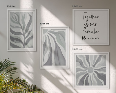 Compoziție de tablouri pentru perete Ilustrații cu modele florale pastelate