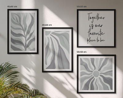 Compoziție de tablouri pentru perete Ilustrații cu modele florale pastelate