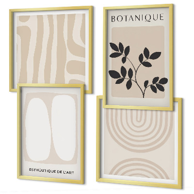 Compoziție de tablouri pentru perete Postere cu plante delicate în stil boho
