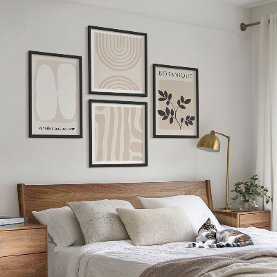 Compoziție de tablouri pentru perete Postere cu plante delicate în stil boho
