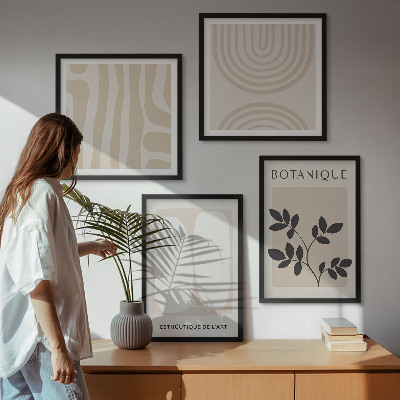 Compoziție de tablouri pentru perete Postere cu plante delicate în stil boho