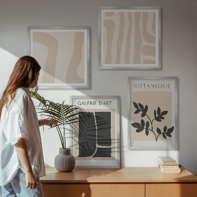Set tablouri gata de agățat Motive vegetale abstracte