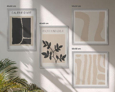 Set tablouri gata de agățat Motive vegetale abstracte