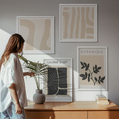 Set tablouri gata de agățat Motive vegetale abstracte