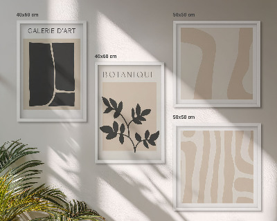 Set tablouri gata de agățat Motive vegetale abstracte