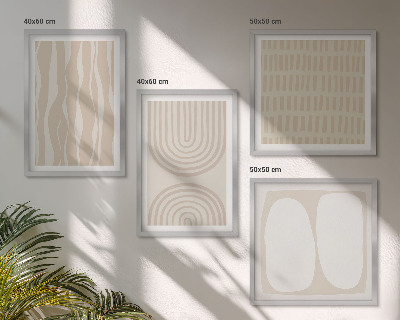 Compoziție de tablouri pentru perete Forme abstracte boho