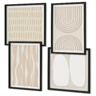 Set de tablouri decorative pentru perete cu imprimeu abstract în stil boho