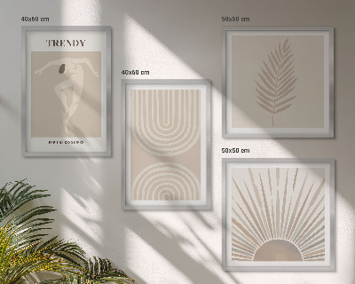 Compoziție de tablouri pentru perete Postere abstracte boho pastelate