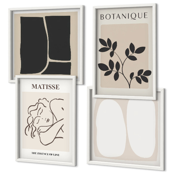 Set tablouri gata de agățat Picturile elegante cu plante ale lui Matisse