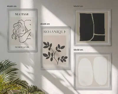 Set de tablouri picturi Matisse cu plante gata de agățat