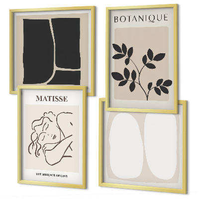 Set tablouri gata de agățat Picturile elegante cu plante ale lui Matisse
