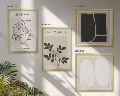 Set de tablouri picturi Matisse cu plante gata de agățat
