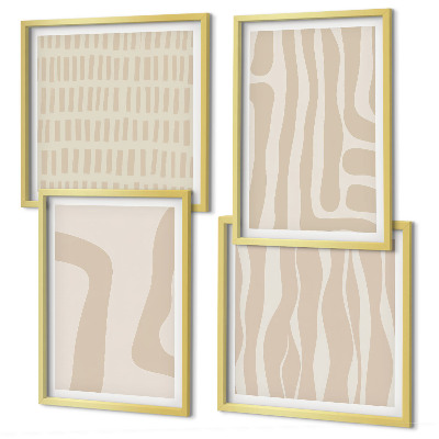 Compoziție de tablouri pentru perete Forme abstracte boho