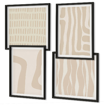 Compoziție de tablouri pentru perete Forme abstracte boho