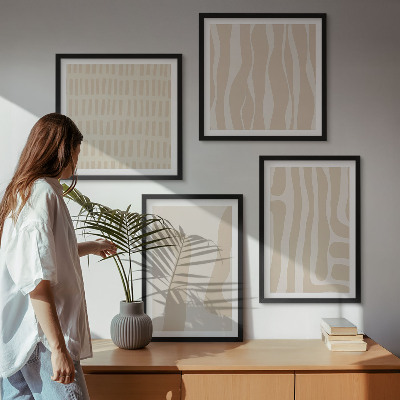 Compoziție de tablouri pentru perete Forme abstracte boho