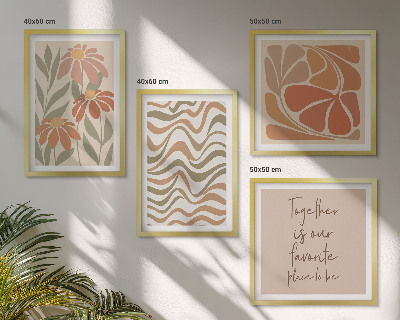 Set tablouri gata de agățat Flori abstracte pastelate