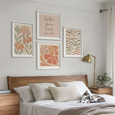 Set tablouri gata de agățat Flori abstracte pastelate