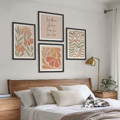 Set tablouri gata de agățat Flori abstracte pastelate