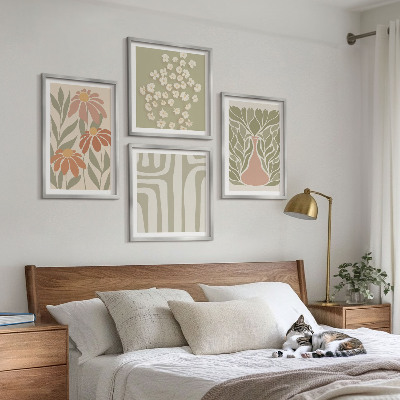 Set tablouri gata de agățat Boho minimalist floral