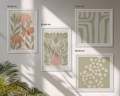 Set tablouri gata de agățat Boho minimalist floral
