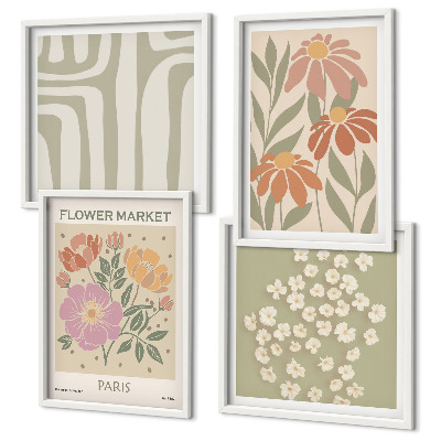 Set tablouri gata de agățat Motive botanice minimalism parizian
