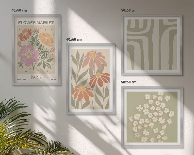 Set tablouri gata de agățat Motive botanice minimalism parizian