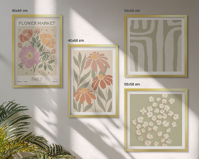 Set tablouri gata de agățat Motive botanice minimalism parizian