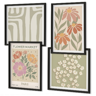 Set tablouri gata de agățat Motive botanice minimalism parizian