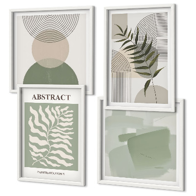 Compoziție de tablouri pentru perete Abstracțiuni botanice boho