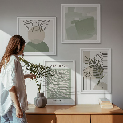 Compoziție de tablouri pentru perete Abstracțiuni botanice boho