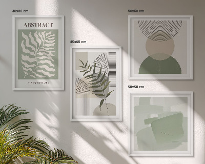 Compoziție de tablouri pentru perete Abstracțiuni botanice boho
