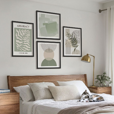 Compoziție de tablouri pentru perete Abstracțiuni botanice boho