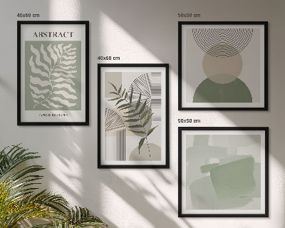 Compoziție de tablouri pentru perete Abstracțiuni botanice boho