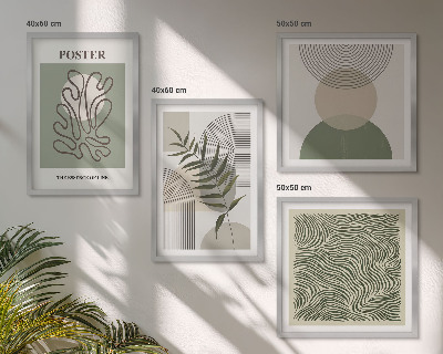 Set tablouri gata de agățat Modele botanice geometrice