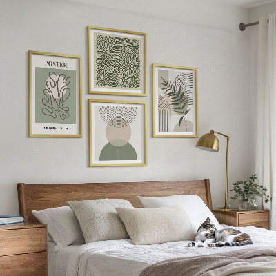 Set tablouri gata de agățat Modele botanice geometrice