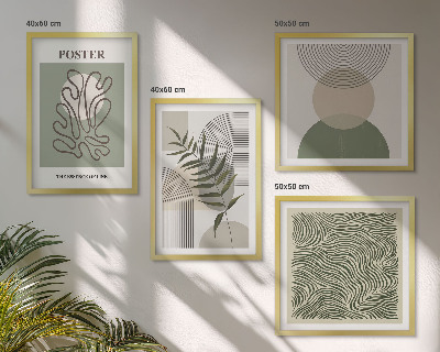 Set tablouri gata de agățat Modele botanice geometrice