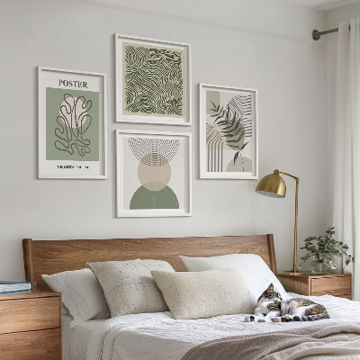 Set tablouri gata de agățat Modele botanice geometrice